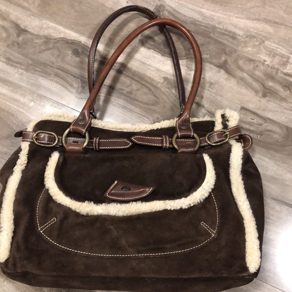 🔥🔥ITALIAN GENUINE SHEARLING SATCHEL
